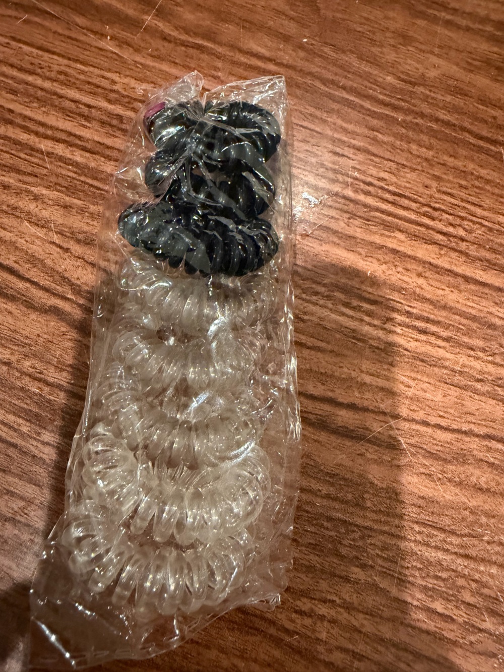 Kohl's Clear and Black Coil Hair Ties